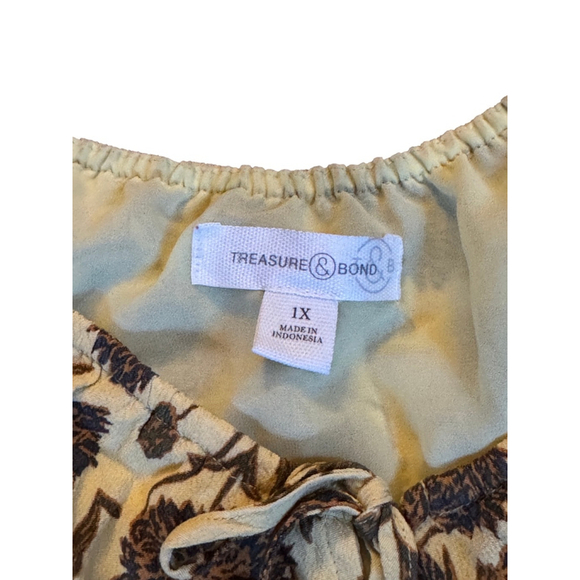 Treasure & Bond Mustard Floral Maxi Dress - Picture 7 of 7